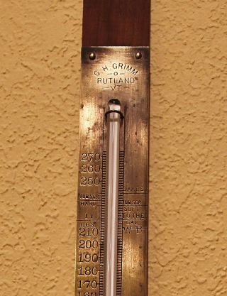 Antique Maple Syrup Hydrometer Themometer G.  H.  Grimm Company,  Rutland,  Vt photo