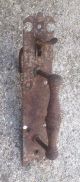 Primitive Rustic Antique Iron Thumb Latch Door Handle,  7 - 3/4 