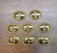 8 Nos Christensen No.  113 Polished Brass Escutcheons,  1 - 3/8 