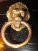 6 Small Vintage Brass Lion Head Ring Pulls Drawer Pulls Replacement Hardware Drawer Pulls photo 1