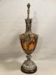 19thc Antique Victorian Era Viking & Lady Bust Old Bronzed & Copper Figural Ewer Metalware photo 6