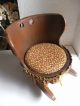 Child ' S Rocking Chair Vintage Barrel Style Floral Cover Doll Display 1930 ' S 40 ' S 1900-1950 photo 1