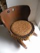 Child ' S Rocking Chair Vintage Barrel Style Floral Cover Doll Display 1930 ' S 40 ' S 1900-1950 photo 2