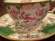 Antique Mintons Floral Swags Porcelain 1 Teacup & 2 Saucers\bird Pattern England Cups & Saucers photo 1