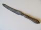Antique Primitive Round Wood Bread Board And Knife Sheffield Primitives photo 1