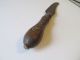 Antique Primitive Round Wood Bread Board And Knife Sheffield Primitives photo 3