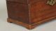 Great 18th C Mahogany Three Compartment Tea Caddy With Feet And Brasses Primitives photo 2