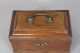 Great 18th C Mahogany Three Compartment Tea Caddy With Feet And Brasses Primitives photo 4