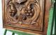 Coat Of Arms Panel Solid Antique Vintage Hand Carved Wood Salvaged Carving 2 Pediments photo 5