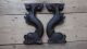 Pr 19thc Architectural Oak Carved Dolphin Brackets C.  1870 Other Antique Woodenware photo 10