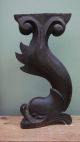 Pr 19thc Architectural Oak Carved Dolphin Brackets C.  1870 Other Antique Woodenware photo 1