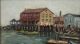 Antique,  Olga Rosenson,  American Maritime Boat Harbor Oil Painting Other Maritime Antiques photo 4
