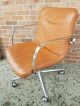 Mid Century Modern Harvey Probber Leather Office Chair Chrome Handle Vintage Euc Mid-Century Modernism photo 1