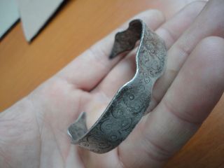 Ancient Roman Silver Bracelet Snake Museum Quality Antique Artifact,  I - Iiic.  Ad photo