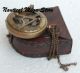 Antique Steampunk Nautical Brass Compass & Sundial Push Button Type Sundial Compasses photo 2
