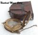 Antique Steampunk Nautical Brass Compass & Sundial Push Button Type Sundial Compasses photo 4