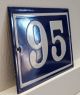 Antique House Number Sign Door Gate French Plate Plaque Enamel Steel Metal 95 Signs photo 5