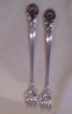 2 Gorham Sterling Silver Cocktail Or Pickle Forks In Chantilly Pattern No Mono Flatware & Silverware photo 1
