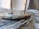 Materly H - Crafted 2 Masted Solid Sterling Silver 985 Sail Boat Yacht Ship Japan Other Antique Sterling Silver photo 4