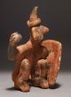 A Fine Pre - Columbian Nayarit Polychrome Squatting Figure Of A Warrior/ballplayer The Americas photo 6