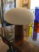 Vintage Laurel Teak Mushroom Lamp With Blown Glass Shade,  Perfect Lamps photo 1