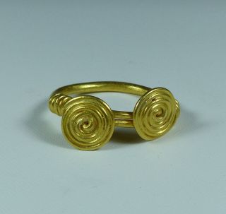Ancient Celtic Gold Ring 50 Bc photo