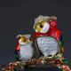 Chinese Cloisonne Inlaid Rhinestone Handwork Owl Statue G376 Other Antique Chinese Statues photo 1