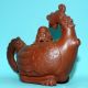 Rare Chinese Porcelain Yixing Red Clay Phoenix Teapot Cover Teapots photo 4
