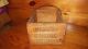 Vintage Wooden Primitive Tool Box / Carry Tote / Old Farm Tool Boxes photo 1
