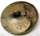 Antique Brass Button Crescent Moon Face & Comet - 1 
