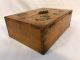 Antique Mid 19th C Primitive Solid Birdseye Tiger Maple Wood Dovetailed Box Primitives photo 2