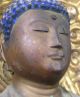 F457: Japanese Old Colored Wood Carving Buddhist Statue Amitabha W/gyoku - Gan Statues photo 3