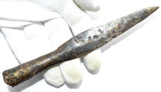 Roman Iron Socketed Spear Head - Rare Ancient Military Historic Artifact - A981 photo