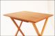 Danish Modern Folding Teak Table Mid Century Vintage Tea Snack End Side Wood 60s Post-1950 photo 3
