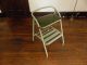 Vintage Step Stool Bench Seat Chair Green Stow Away Seat Retro Indiana Post-1950 photo 1