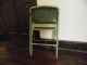 Vintage Step Stool Bench Seat Chair Green Stow Away Seat Retro Indiana Post-1950 photo 7