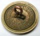 Antique Brass Livery Button - Chained Wolf Design - Firmin - 15/16 