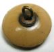 Antique Custard Glass Button Beetle On Sea Shell W Lite Carnival Luster - 11/16 
