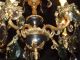 Antique Petite Brass Crystal Chandelier 5 Lights,  Crystals,  Black Accent Chandeliers, Fixtures, Sconces photo 3