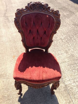 Antique Victorian Sofa And Three Chairs All Over 100 Yrs Old Rosewood. photo