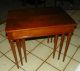 Walnut Nesting Tables / Side Tables By Heritage (t586) Post-1950 photo 4
