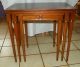 Walnut Nesting Tables / Side Tables By Heritage (t586) Post-1950 photo 6