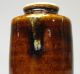 F379: Japanese Old Takatori Pottery Tea Caddy Of Appropriate Glaze Tea Caddies photo 2