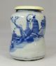 F508: Japanese Old Kiyomizu Blue - And - White Porcelain Tea Caddy W/appraisal Box Tea Caddies photo 1