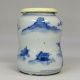 F508: Japanese Old Kiyomizu Blue - And - White Porcelain Tea Caddy W/appraisal Box Tea Caddies photo 2