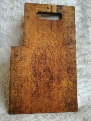 Vintage Old Antique Primitive Wooden Cutting Board photo