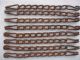 8 - Vintage Rusty Twisted Link Steel Chain & Hooks Wall Art Steampunk Craft 12 