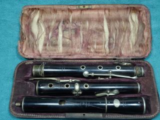 Antique Rampone Milano 6 Keyed Flute C.  1890 - 1920 Case Repair/restore photo