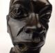 Antique Hand Carved Heavy 2 Lb Wood Face Smoking Sculpture Sculptures & Statues photo 4