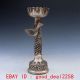 A Chinese Silver Copper Candle Stick Dragon & Phoenix Gd7507 Other Antique Chinese Statues photo 4